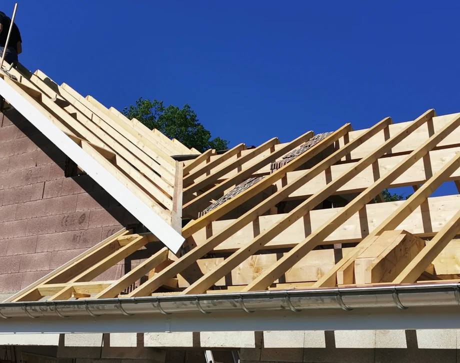 Chantier de construction résidentielle en extérieur